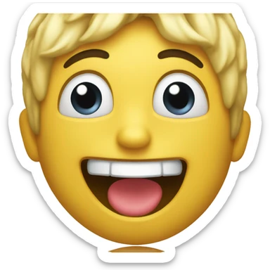 ecstatic face sticker