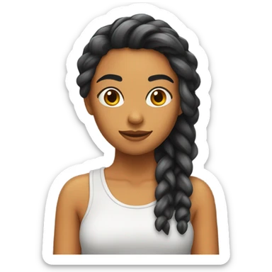 chica con cabello cobrizo sticker