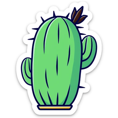 desert cactus with spikes sticker