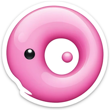 Pink yin & yang sticker