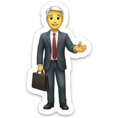 business man handshake sticker