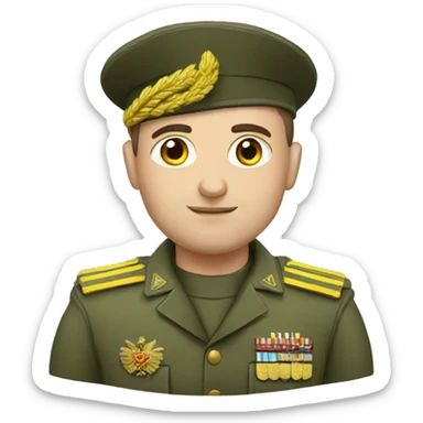 Ukrainian military man sticker