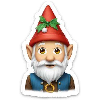 Festive gnome sticker