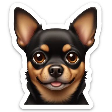 Black and brown chihuahuas that’s fat that looks like a mini Rottweiler sticker