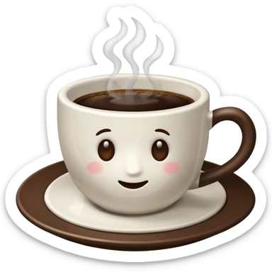 cup of coffee on a saucer sticker
