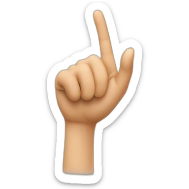 A hand with the index finger pointing straight forward at the person viewing the emoji. sticker