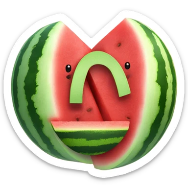 Watermelon heart with infinity sign sticker