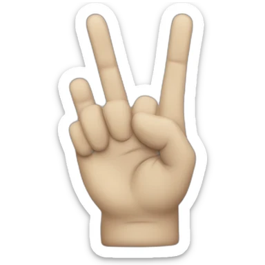 Peace hand ventral side sticker