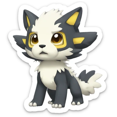 cute cool edgy Digimon-Fakemon-animal full body sticker