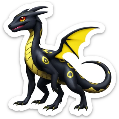 Salazzle-Salandit-Umbreon-Fakémon-hybrid-creature (full body)  sticker