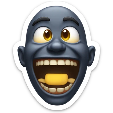 freaky laughing scary terrifying giggling emoji sticker