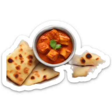 Paneer tikka masala with naan sticker