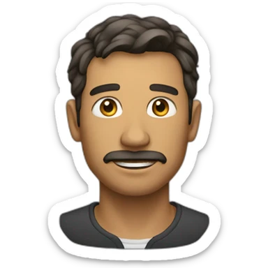 Une homme étonné sticker