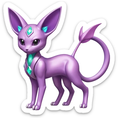 Miraidon-Genesect-Espeon-Mewtwo-Fakémon-hybrid-creature (full body)  sticker
