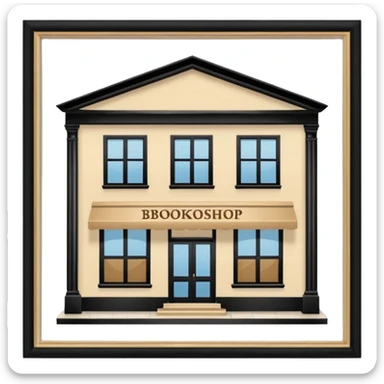 Beige bookshop sticker