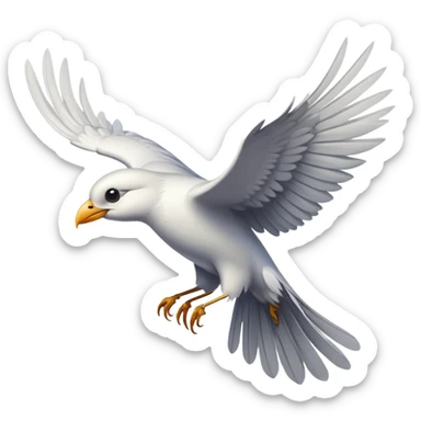 A bird flew towards the right side  sticker