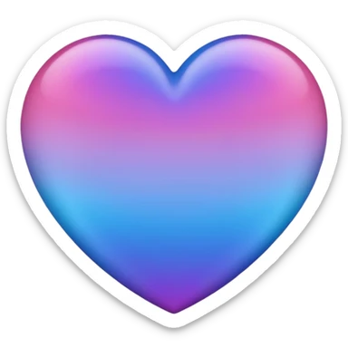 Ombré pink blue purple heart 2016 vibes sticker
