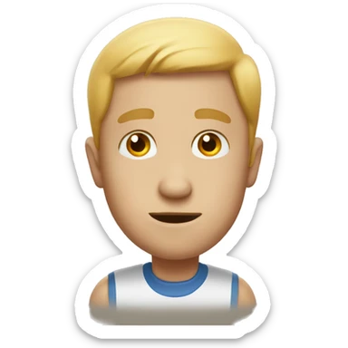 Man watches preschool sticker