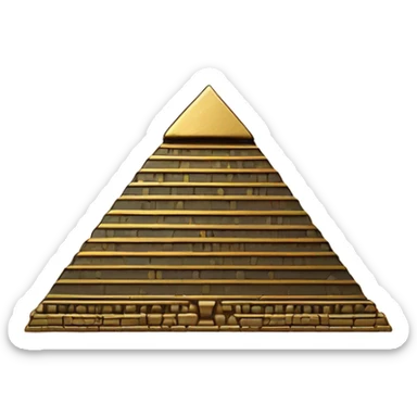 Vinyl record into Egypt pyramid sticker