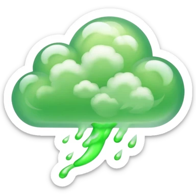 a green fart air sticker