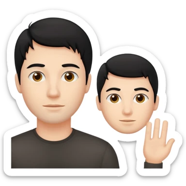 30 yaş genç erkek siyah saçlı sticker