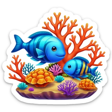 Coral Reef Treasure sticker