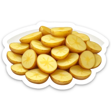 Yellow fried potato sticker