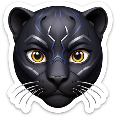 black panther superhero face sticker