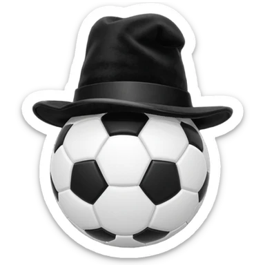magician's hat soccer ball sticker