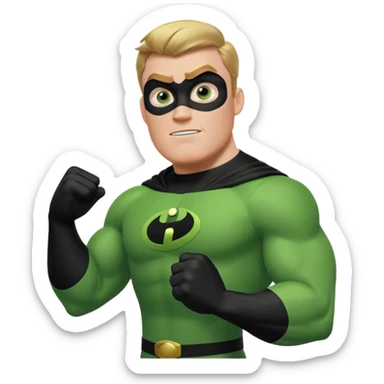 green mister incredible sticker
