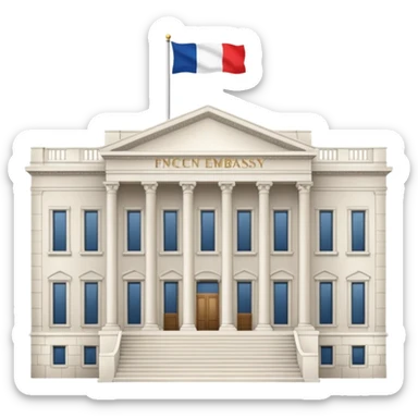 building of the French Embassy in the United States sticker