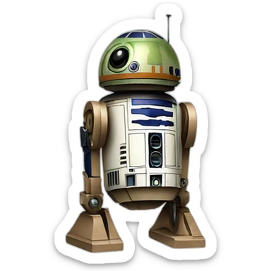 star wars droid and jedi sticker