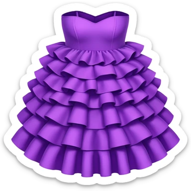 Neon purple ruffles sticker
