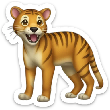 thylacine tiger sticker