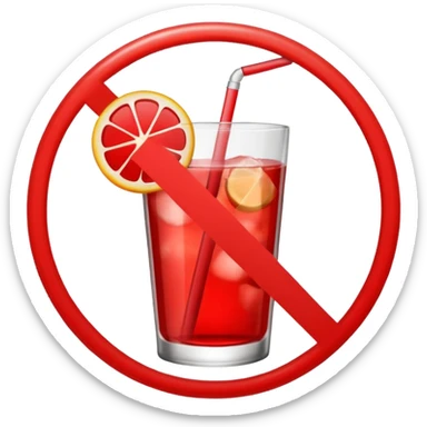 I want an emoji that describes that no drinks allowed sticker