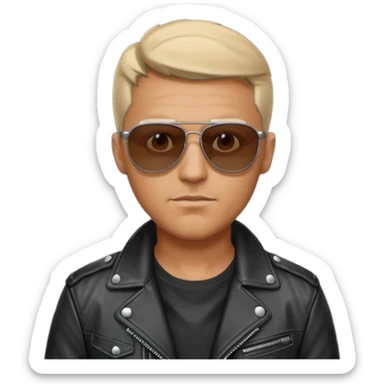 biker gang with sunglass guy sticker