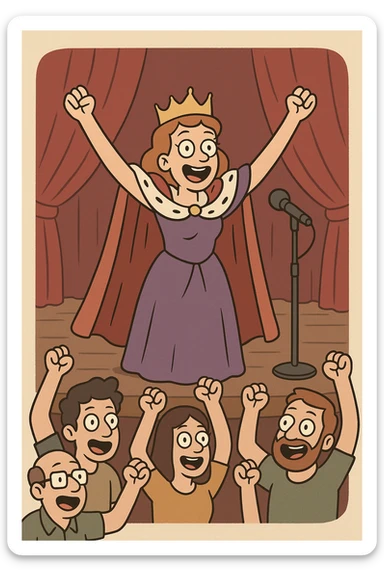 The people hooray queen wembley stage sticker