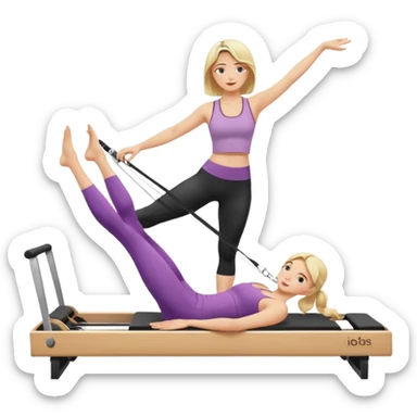 a girl on the reform is doing Pilates sticker