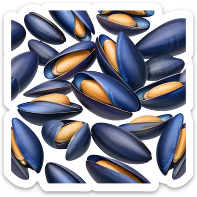 Blue mussels sticker