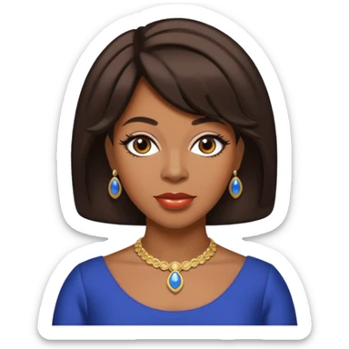 Cindy Birdsong from The Supremes with dark brown hair sticker