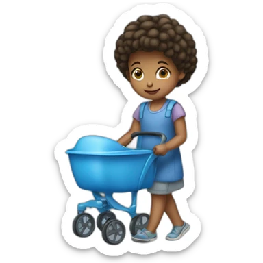Girl-todler-with-a-blue-walker sticker