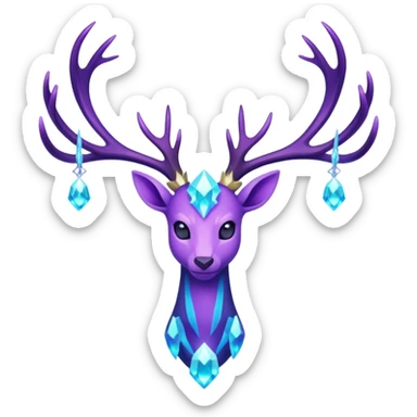 Pokemon legendary purple and cian crystal xerneas sticker