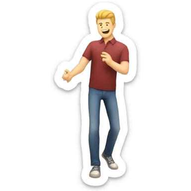 White male bowling with the earth sticker