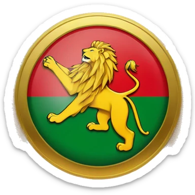 Kurdistan flag with lion and sun sticker