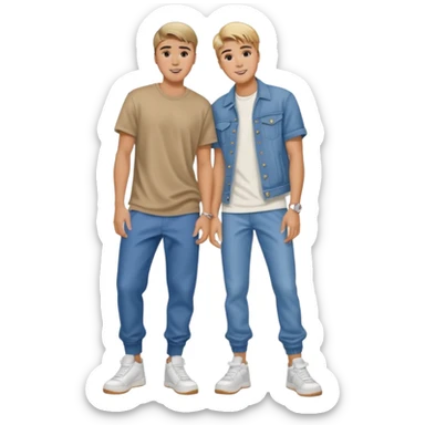 Justin bieber et hailey bieber  voir tous le corps  sticker