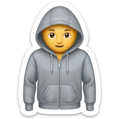 only clean grey hoodie cloth sticker