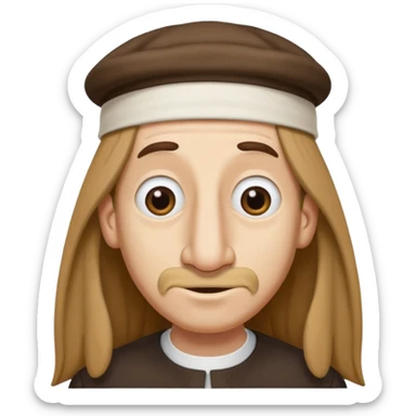 jewish emoji, sterotypical jew, long hair, greedy, long nose, jewish hat sticker