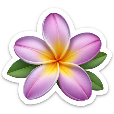 pale purple Plumeria  sticker