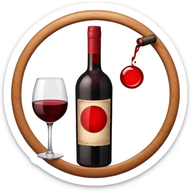 I want an emoji that describes that no drinks allowed but with wine sticker