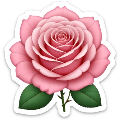 rose shape flower, no stem, no leaves, no green, now make THE FLOWER WHITE sticker